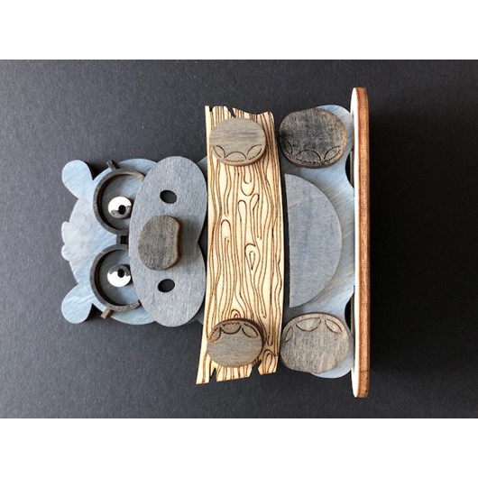 Wooden building kit - Hippo
